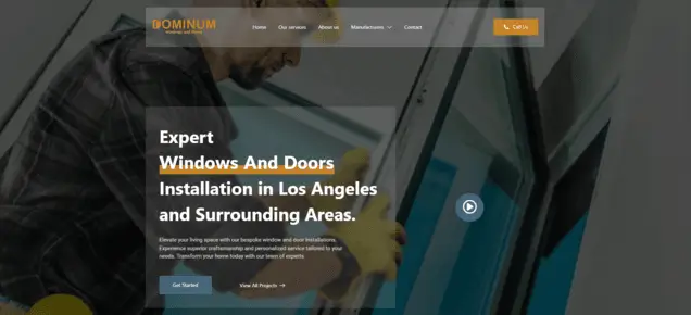 Réalisation site web Dominum Windows