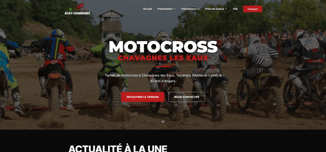 Réalisation site vitrine Motocross Chavagnes